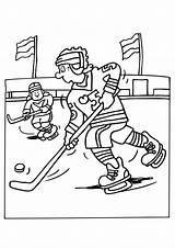 Coloring Hockey Ice Pages Printable Large sketch template