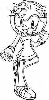 Amy Rose Coloring Healthy Pages Wecoloringpage Cartoon sketch template