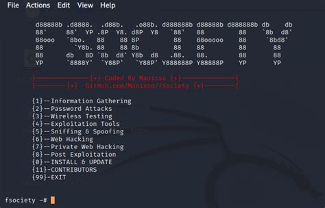 Fsociety Tool In Kali Linux Javatpoint