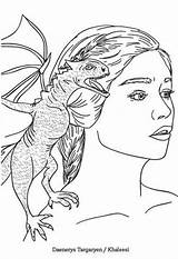 Thrones Game Coloring Pages Daenerys Drawings Dragon Targaryen Colouring Book Ups Grown Dragons Adults Colorful Pdf Easy Drawing Books Khaleesi sketch template