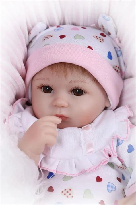 npk soft silicone   cm reborn baby girl doll realistic  cute lovely baby doll