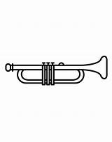 Trompeta Trombeta Trumpet Colorir Colorironline sketch template