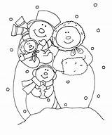 Snowman Family Coloring Pages Digi Stamps Snowmen Dearie Dolls Christmas Cute Color Snow Colouring Printable Embroidery Visit Patterns Posted Am sketch template