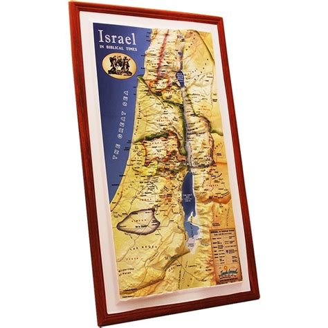 Raised Relief 3d Map Of 12 Tribes In Israel Biblical