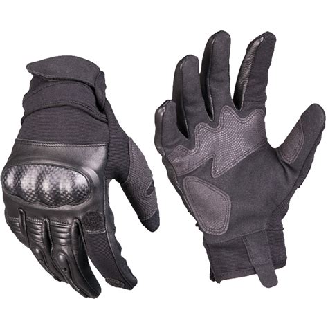 mil tec tactical leather gloves gen  combat patrol airsoft mens gauntlet black