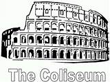 Colosseum Simple sketch template