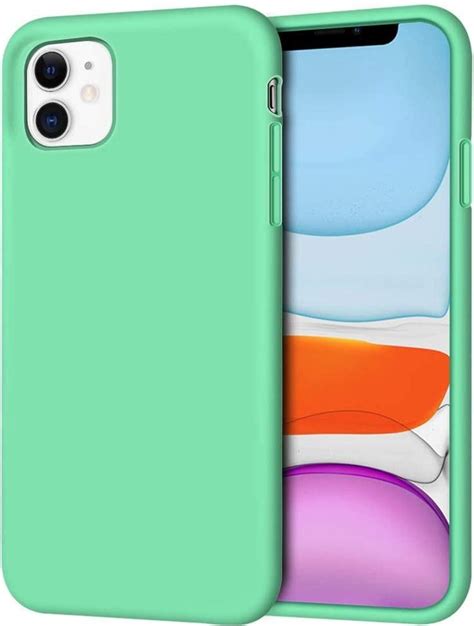 bolcom iphone  hoesje siliconen backcover spearmint