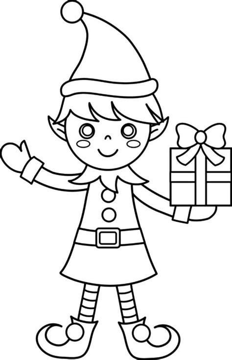 elf coloring pages coloring pages