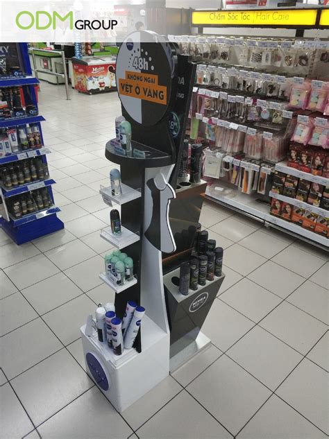 nivea unique retail floor display gains massive attention
