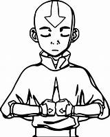 Avatar Aang Coloring Pages Airbender Last Meditates Book Drawings Wecoloringpage Cartoon Disney sketch template