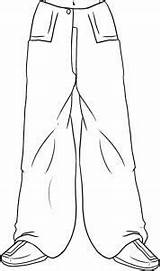 Baggy Trousers Cartoon sketch template