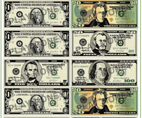 fake money template printable