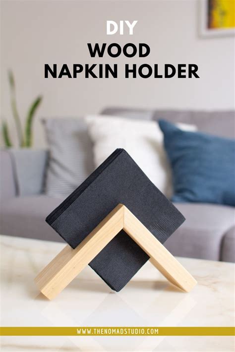 handcrafted wood napkin holder easy diy gift idea   holidays