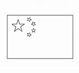 China Coloring Flag Chinese Coloringcrew Template Flags Asia sketch template