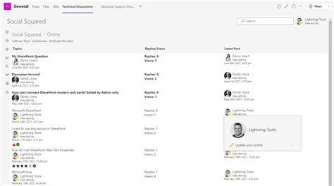 microsoft teams discussion board app lightning tools