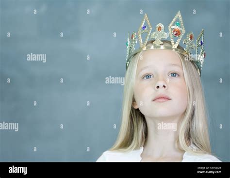 girl wearing crown stock photo royalty  image  alamy