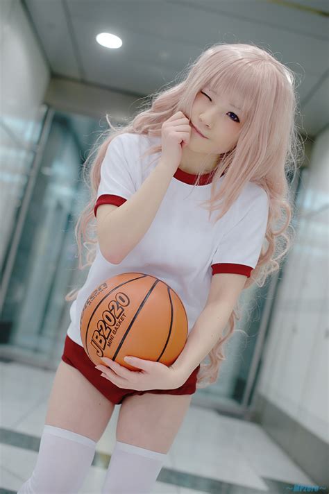 basketball blonde hair cosplay ema gym shorts gym uniform