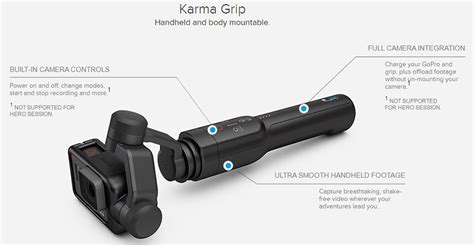 gopro releases  karma grip handheld stabilizer   stand