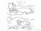 Jonah Whale Nineveh sketch template