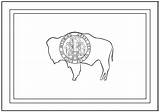 Wyoming Coloring State sketch template