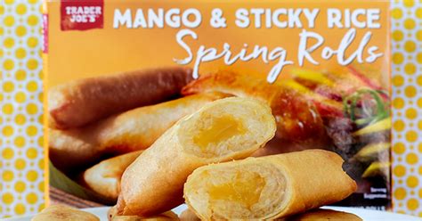 Trader Joes New Frozen Mango Sticky Rice Spring Rolls