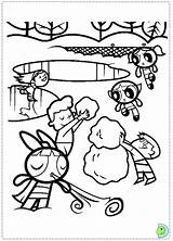 Dinokids Coloring Powerpuff Girls Close Print sketch template