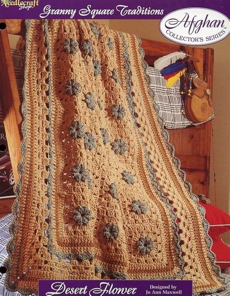 Desert Flower Tns Granny Square Afghan Crochet Pattern Instructions Leaflet