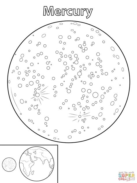 mercury planet coloring page  printable coloring pages