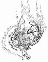 Tangle Zentangle Tatouage Gears sketch template