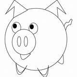 Schwein Porcos Dibujos Ausmalbild Niedliches Karrikatur Cerdo Ausdrucken sketch template