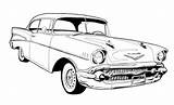 57 Bel Air Chevy 1957 Drawing Clipart Coloring Belair Silhouette Sketch Pages Drawings Car Clip Chevrolet 1955 Truck Print Cartoon sketch template