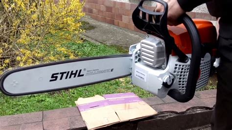 chainsaw stihl ms   start  test youtube