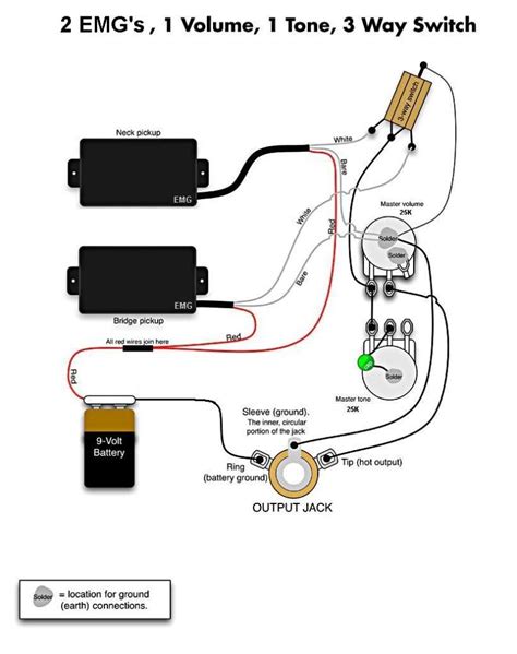emgs  vol  tone   electrical wiring diagram wiring diagram guitar
