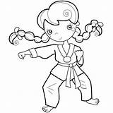 Karate Judo sketch template