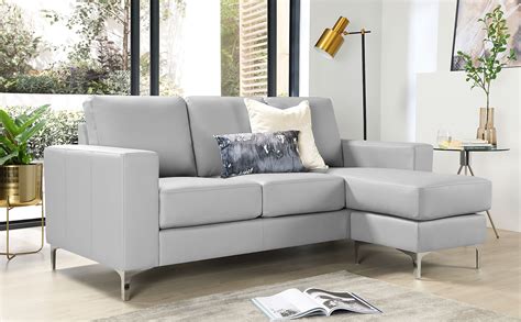 baltimore light grey leather  shape corner sofa furniture choice
