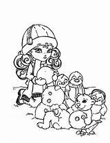 Coloring Snowy Pages Getcolorings Precious Moments Getdrawings Comments sketch template
