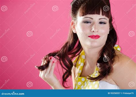 Redhead Pinup Girl Stock Image Image Of Body American 95258357