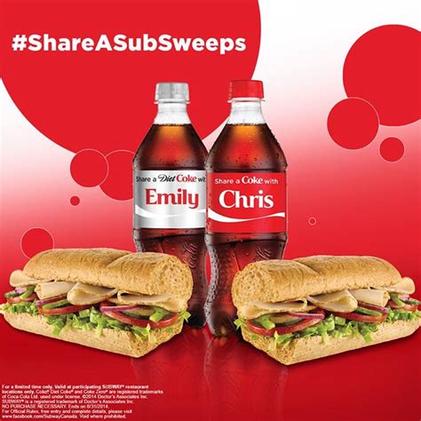 subway shareasubsweeps contest deals  savealoonie