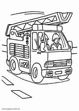 Fire Truck Coloring Pages Drawing Trucks Printable Firefighters Easy Kenworth Simple Getdrawings Hamburger Icon Menu Boys sketch template