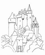 Castle Coloring Castles Pages Medieval Knights Drawing Colouring Printable Adults Kids Fantasy Color Book King Print Sheets Books Teens Churches sketch template