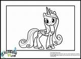 Coloring Pages Princess Cadence Pony Little Celestia Wedding Girls Equestria Mlp Printable Cute Cadance Lovely Coloring99 Super G4 Rainbow Over sketch template