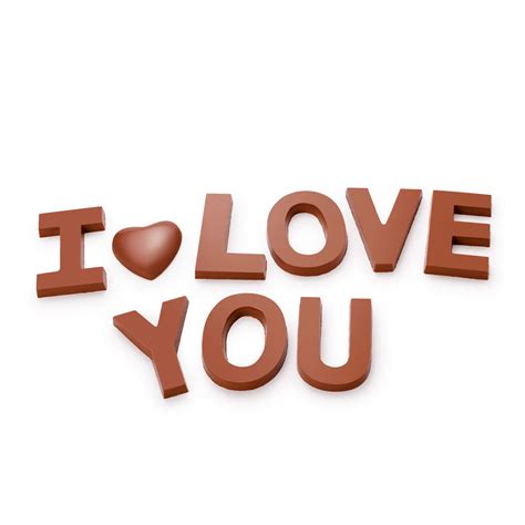 letras de chocolate  love  chocolat du jour