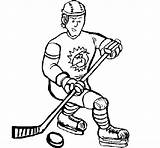 Hockey Ice Coloring Player Coloringcrew Gif Sports sketch template