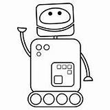 Robot Coloring Robby Pages Childrens Colouring Robbie sketch template