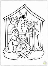 Nativity Manger Dinokids Paintingvalley Sunday Getcolorings sketch template