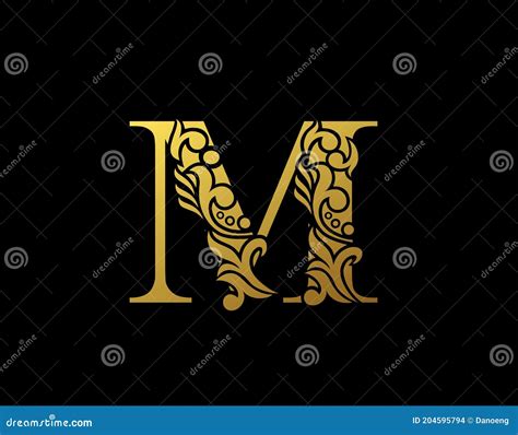 golden elegant letter  graceful ornate style calligraphic beautiful logo stock vector