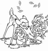 Disney Fall Coloring Pages Autumn Kids Bambi Printable Getcolorings Color sketch template