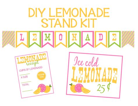recipes  stephanie lemonade stand printables