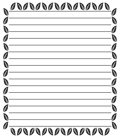 printable stationery paper  lines