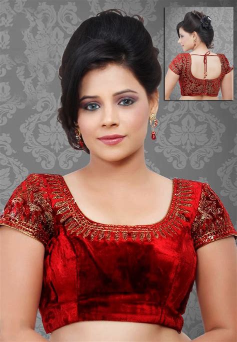 red velvet readymade blouse 123 11 saree blouse designs